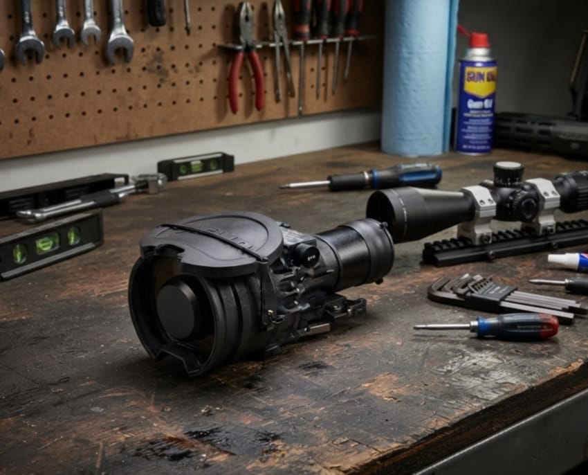 PVS30 Night Vision Clip on work bench