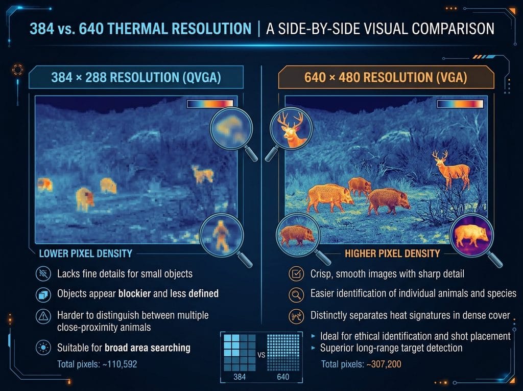 384 vs 640 Thermal Sensor Comparison with Animals